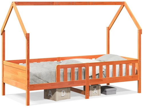 vidaXL Children's house bed 90 × 190 cm 850709, Brown - Bed - Main image