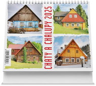 VIKPAP Table calendar Chalets and cottages 2025, 17,5 × 14,8 cm - Desk Calendar
