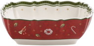 VILLEROY & BOCH Christmas Square Bowl TOY'S DELIGHT, Red - Small Bowl