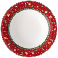 VILLEROY & BOCH TOY'S DELIGHT SPECIALS Deep Christmas Plate, Red - Plate