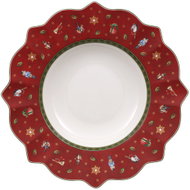 VILLEROY & BOCH TOY'S DELIGHT Deep Christmas Plate, Red - Plate