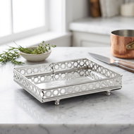 LENE BJERRE Beth Napkin holder with star 17,5 cm, silver - Napkin Rings