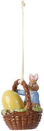 VILLEROY & BOCH Velikonoční závěsná dekorace z kolekce BUNNY TALES Max v košíku - Easter Decoration