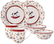 VILLEROY & BOCH Vánoční snídaňová sada pro dvě osoby Toy's Delight Houpací koník 6 ks - Dish Set