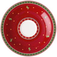 Villeroy & Boch Vánoční podšálek k šálku na bílou kávu Toy's Delight Specials, červený - Saucer