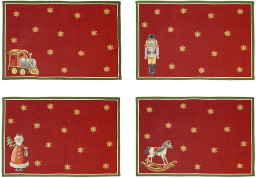 VILLEROY & BOCH Toy's Delight Anniversary Edition Christmas Table Linen Set, 4 pcs - Placemat - Main image