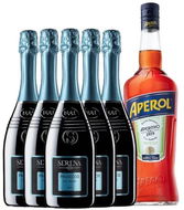 Dárková sada 1l Aperol + 5x Prosecco 0,75l - Šumivé víno