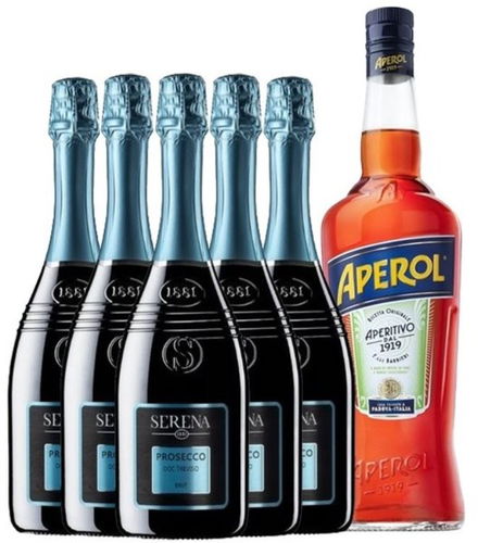 Dárková sada 1l Aperol + 5x Prosecco 0,75l - Šumivé víno - Hlavní obrázek