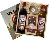 BOHEMIA GIFTS Wooden gift box - for 20th birthday XL - Wine