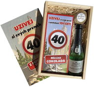 BOHEMIA GIFTS Dárková dřevěná bedna - k 40. narozeninám - Víno
