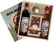 BOHEMIA GIFTS Dárková dřevěná bedna - k 70. narozeninám XL - Víno