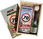 BOHEMIA GIFTS Dárková dřevěná bedna - k 70. narozeninám - Víno