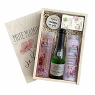 BOHEMIA GIFTS Dárková dřevěná bedna - Moje maminka je Krásná - Víno