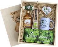 BOHEMIA GIFTS Dárková dřevěná bedna - Pro štěstí XL - Likér