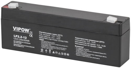 Vipow BAT0220 Gelový akumulátor 12 V, 2.2 Ah - Rechargeable Battery - Main image