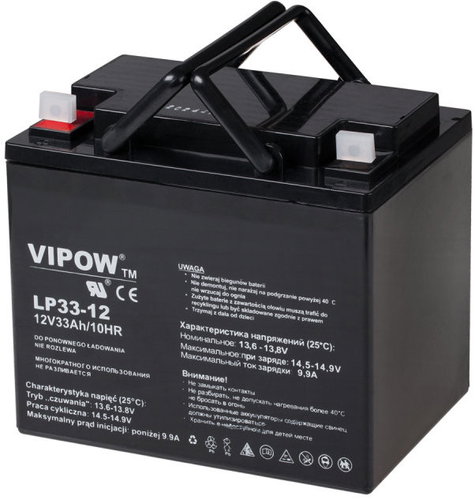 Vipow BAT0227 Gelový akumulátor 12 V, 33 Ah - Rechargeable Battery - Main image