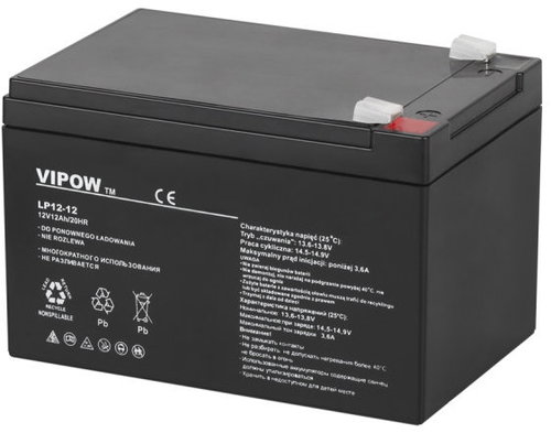 Vipow BAT0216 Gelový akumulátor 12 V, 12 Ah - Nabíjecí baterie - Hlavní obrázek