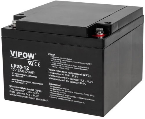 Vipow BAT0230 Gelový akumulátor 12 V, 28 Ah - Rechargeable Battery - Main image