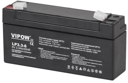 Vipow BAT0205 Gel Rechargeable Battery 6V/3.3Ah - Rechargeable Battery - Main image