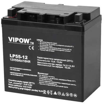 Vipow BAT0223 Gel Rechargeable Battery 12V/55Ah - Rechargeable Battery - Main image