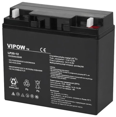 Vipow BAT0218 Gel Rechargeable Battery 12V/20Ah - Rechargeable Battery - Main image
