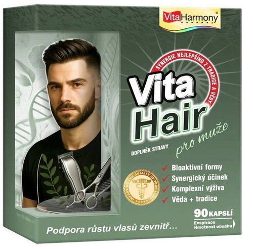 Vitaharmony VitaHair pro muže podpora růstu vlasů 90 cps. - Dietary Supplement - Main image