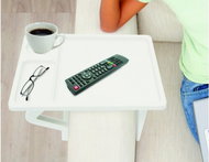 Dining Table with Storage Space with a Handle on the Side of the Couch, Beige - Side Table