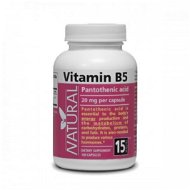 Vitamín B5 – kyselina pantothenová 20 mg, 100 kapsúl - Doplnok stravy