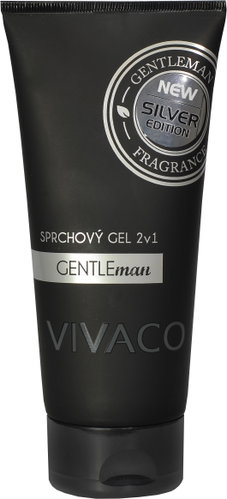 Vivaco Silver Edition Sprchový gel 2v1 pro muže gentleman 200 ml - Shower Gel - Main image