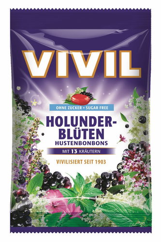 VIVIL Multivitamin Elderberry 8 Vitamins 60g, Sugar-free - Sweets - Main image