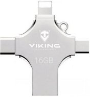 Viking USB Flash Drive 16GB 4v1 Silver - Flash Drive