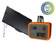 Viking Set VIKING AC600 Battery Generator and VIKING LVP120 Solar Panel - Orange - Charging Station