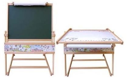 Children's wooden board + table, magnetic - Board - Main image