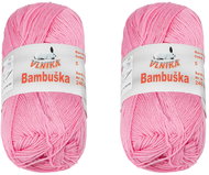 Vlnika SET 2 ks - Příze Bambuška 50 g - 5 růžová - Yarn