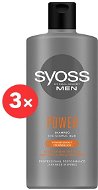 SYOSS MEN Power&Strength 3 × 440 ml - Férfi sampon