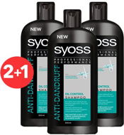 SYOSS Anti-Dandruff Platinum Anti-Grease 3× 500 ml - Šampón
