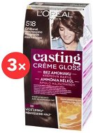 ĽORÉAL CASTING Creme Gloss 518 Mochaccino 3 × - Hair Dye