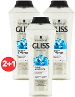 SCHWARZKOPF GLISS KUR Purify & Protect 3 x 400ml - Shampoo