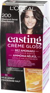 Hajfesték L'ORÉAL CASTING Créme Gloss 200 Tartós hajszínkrém, ébenfekete - Barva na vlasy