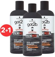 SCHWARZKOPF GOT2B Deep Cleansing 3× 250ml - Men's Shampoo