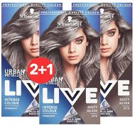 SCHWARZKOPF Live Urban Mettalics U72 Dusty Silver 3× - Farba na vlasy