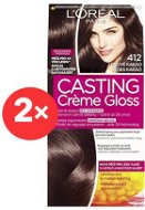 ĽORÉAL CASTING Creme Gloss 412 Ľadové kakao 2× - Farba na vlasy