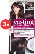 ĽORÉAL CASTING Creme Gloss 412 Ľadové kakao 3 × - Farba na vlasy