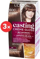 ĽORÉAL CASTING Creme Gloss 600 Light Chestnut 3 × - Hair Dye
