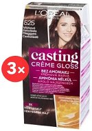 ĽORÉAL CASTING Creme Gloss 525 Višňová čokoláda 3 × 180 ml - Farba na vlasy