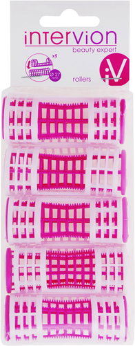 INTER-VION Hair curlers with plastic cover 5 pcs - Hair Curlers - Main image