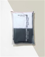 REVOLUTION HAIRCARE 2pk Plain Microfibre Hair Wraps - Black/White - Hajturbán