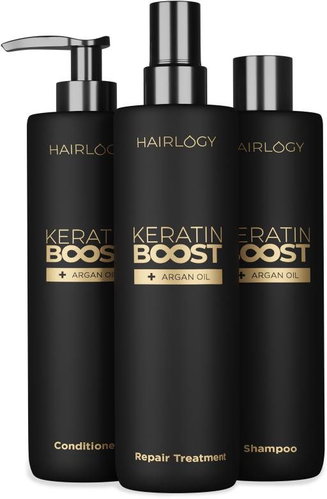 Hairlogy set Keratin BOOST + argan oil - Haircare Set - Main image