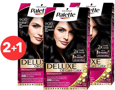 SCHWARZKOPF PALETTE Deluxe 900 Rich natural black 3 × 50 ml - Hair Dye - Main image