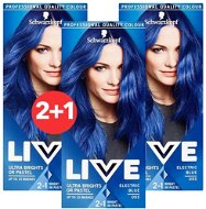 SCHWARZKOPF LIVE Color XXL 95 Electric Blue 3× 50 ml - Farba na vlasy